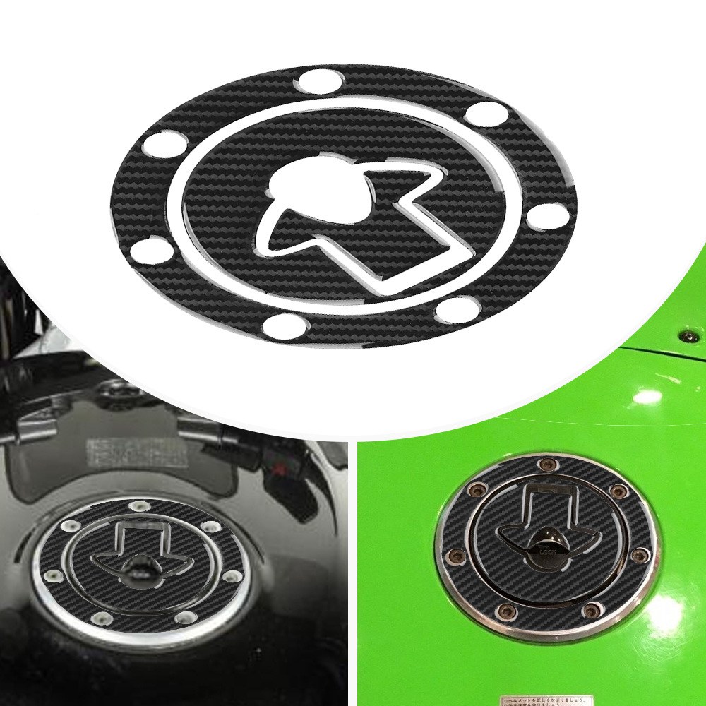Aplicable a Kawasaki ZX6E 6 / 7 / 9R ZXR400 750 1100ZZR250 pegamento de caída de fibra de carbono cubierta de tanque de combustible