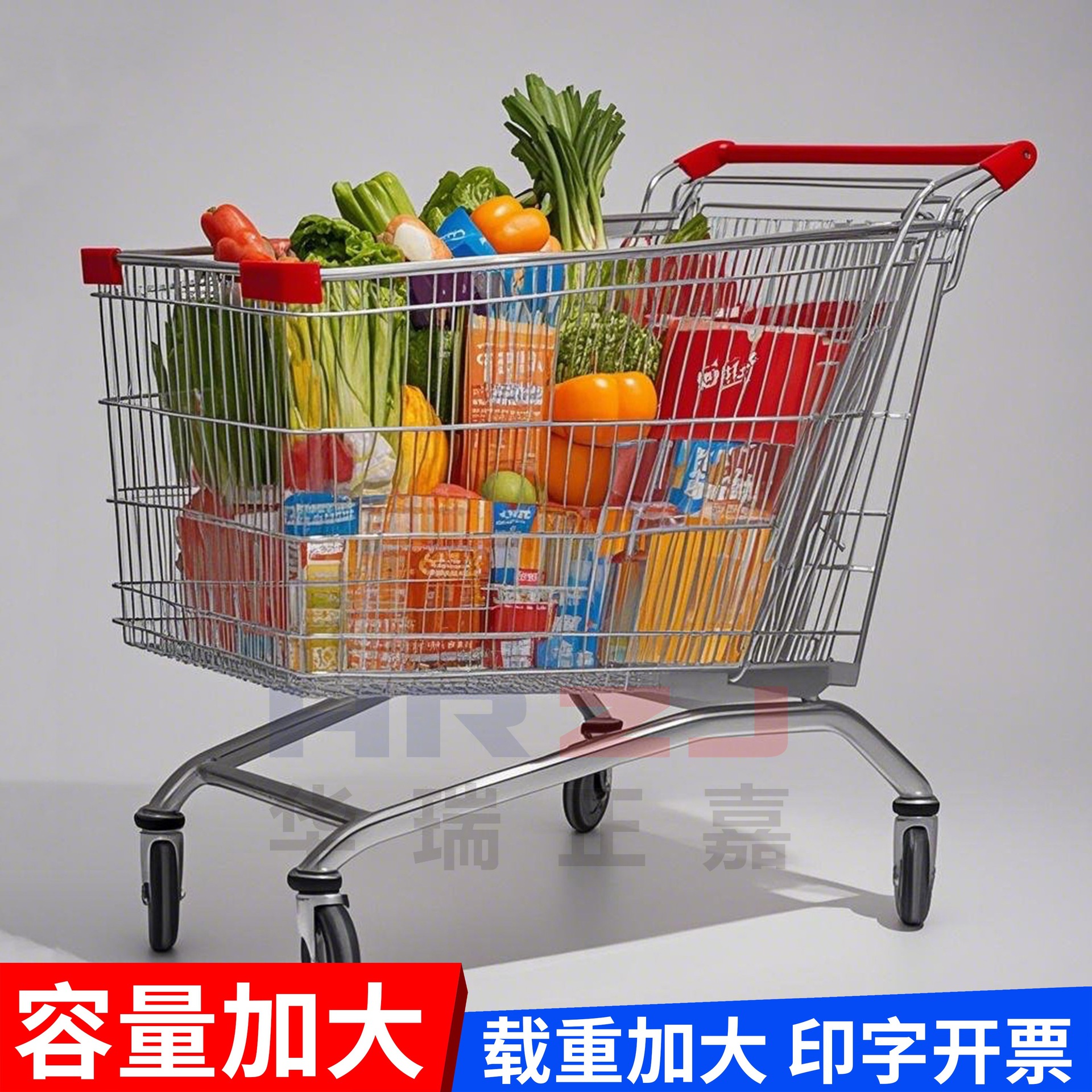 超市购物手推车买菜小推车商场仓库物业理货车成人家用推车购物车