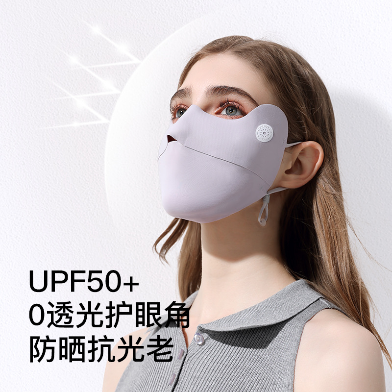 Summer new seamless ice silk mask women's outdoor shading eye corner sun mask breathable face small XKZ54