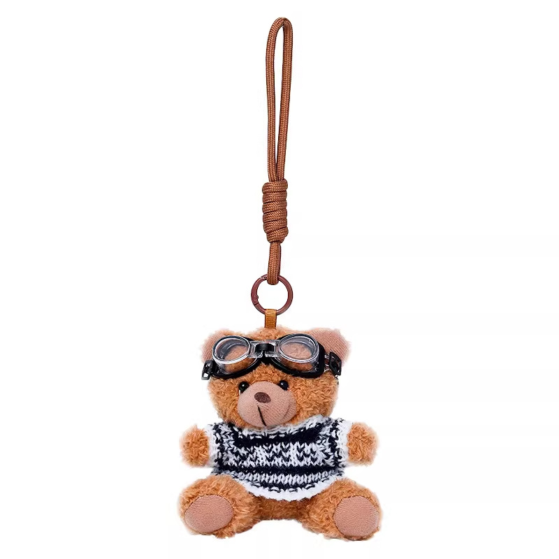 Juguetes de peluche trajes suéter osos colgante llavero adorable Teddy Bear bolso colgante pequeño regalo