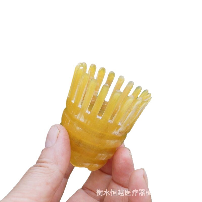 圆筒牛角梳子天然正品洗头梳女头部经络按摩梳牦牛头皮头疗防脱发|undefined