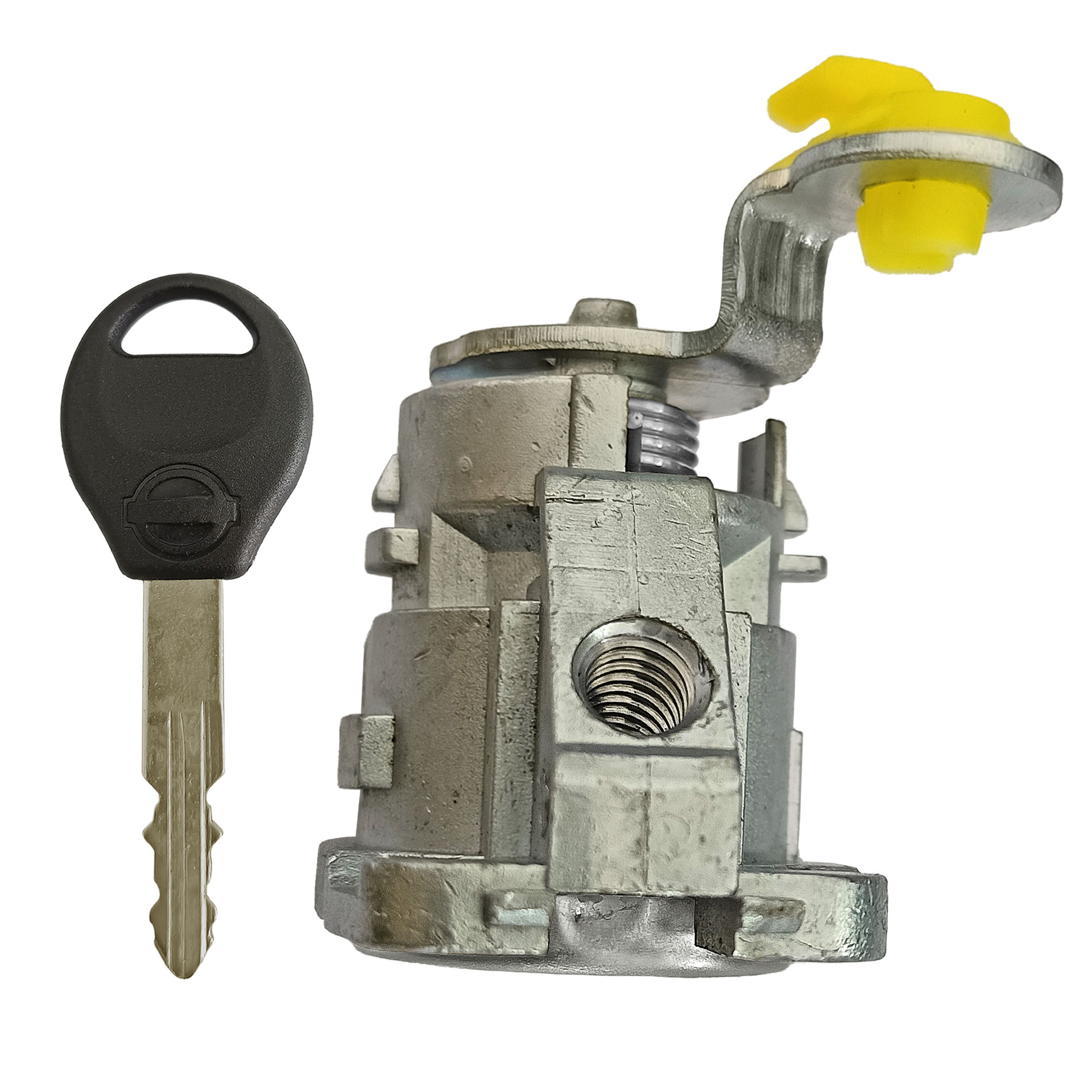 Cilindro de cerradura de puerta izquierda adecuado para Nissan Teana antigua, cilindro de cerradura de puerta izquierda de repuesto para modificación de coche Teana antigua, piezas de automóvil