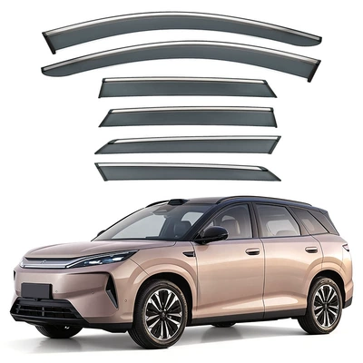 Rain shield – Suitable for BYD Yuan PLUS - standard-packaging-without-logo-6pcsbyd-yuan-plusmk2-sc6e-2026pcwith-bright-trim-rain-guards