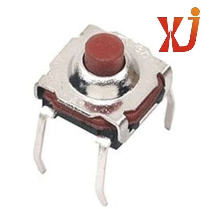 棕色按键轻触开关防水 四脚插件 轻触开关 迷你轻触开关防水插件