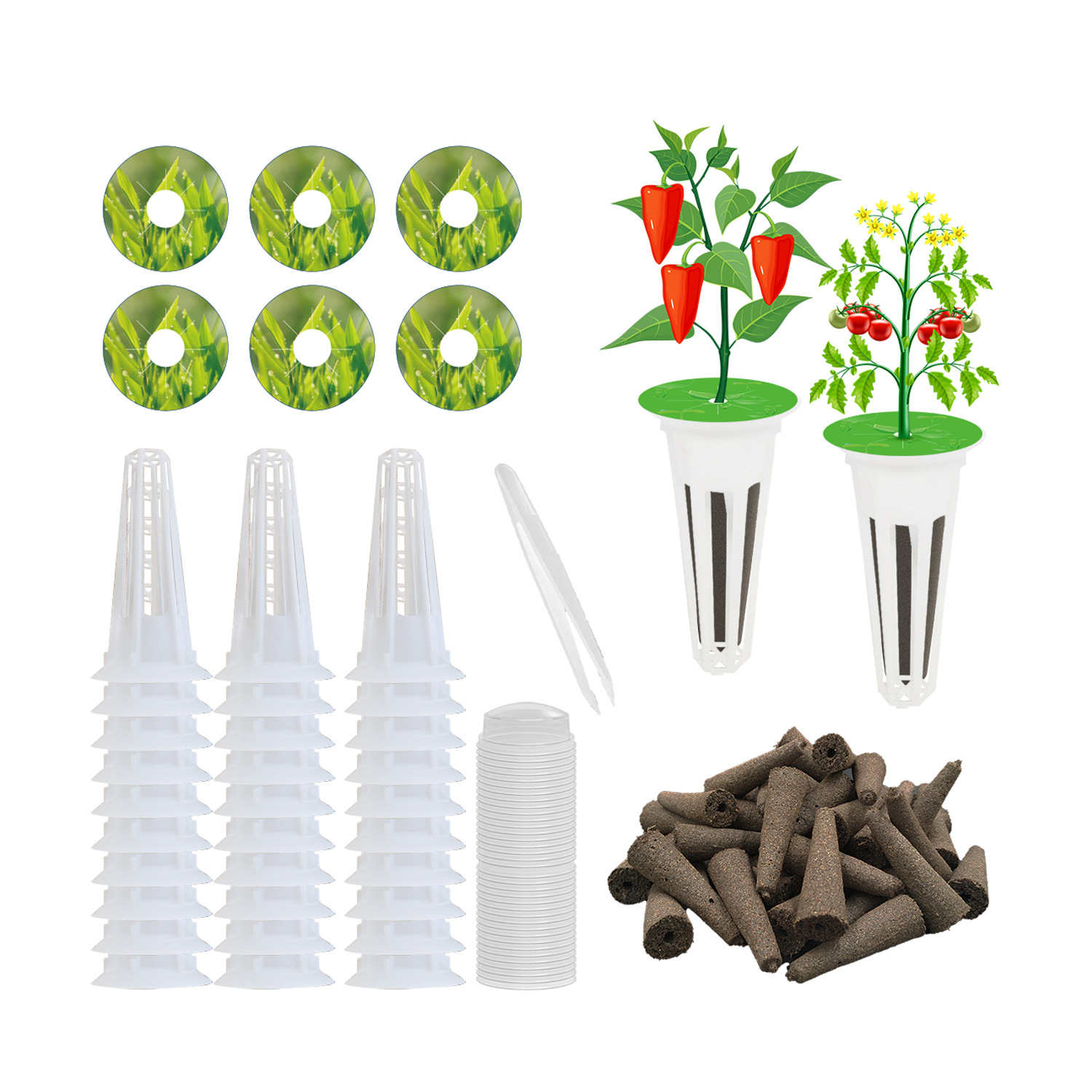 Soilless Cultivo de siembra sustrato traje bloque plantación cesta balcón interior hidropónico accesorios combinación traje al por mayor