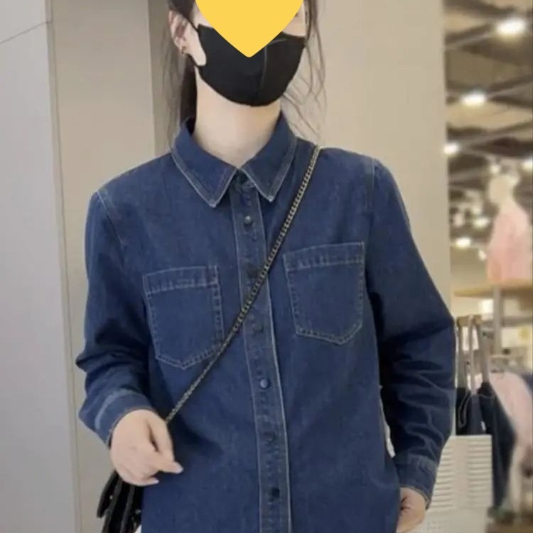 短款加绒加厚牛仔衬衫女2025秋冬爆款休闲时尚小个子叠穿衬衣上衣