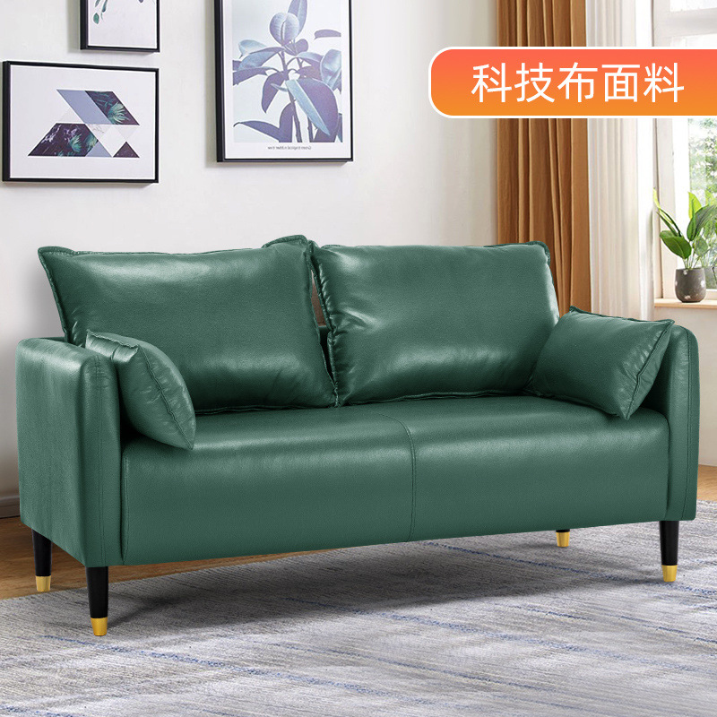 Sofá de piel de gato pequeño tipo sala de estar doble triple alquiler apartamento simple tienda de ropa en línea popularidad pequeña