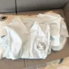 Короткий рукав и шорты 3021 Полностью синий котёнок