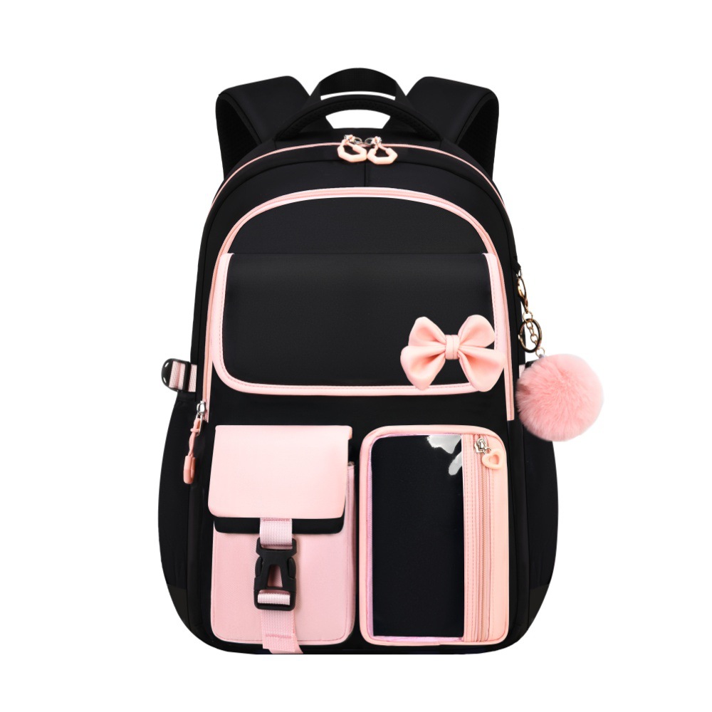 Amazon Best-selling High-capacity Bow Tie Three-piece Set Schoolbag for Girls, Junior and Senior High School and College Students, Backpack
