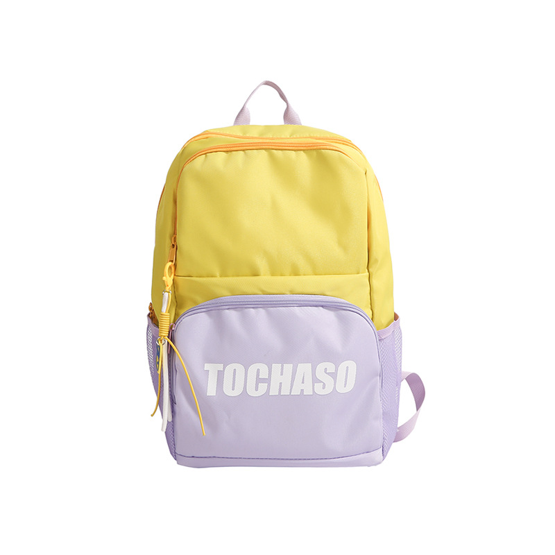Mochila de moda para niños y niñas en contraste, letras de estilo occidental, mochila escolar de escuela primaria de gran capacidad, nueva mochila para niños transfronteriza