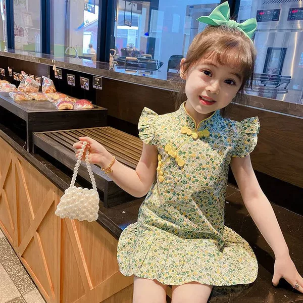 Cheongsam, floral print