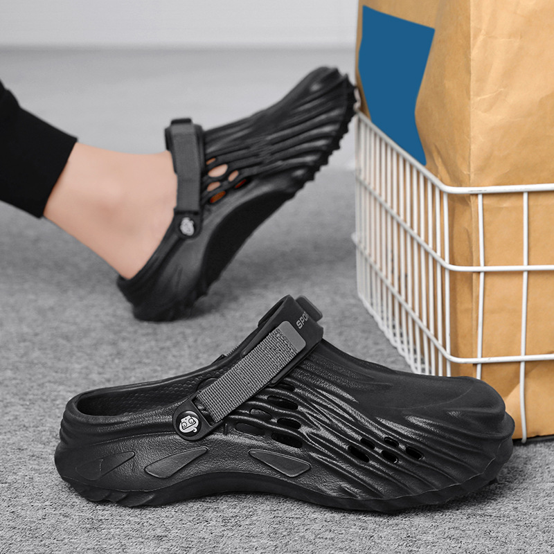 Zapatos de agujero de mierda de verano para hombres, zapatillas deportivas antideslizantes impermeables, zapatillas de cabeza suave para hombres y mujeres.