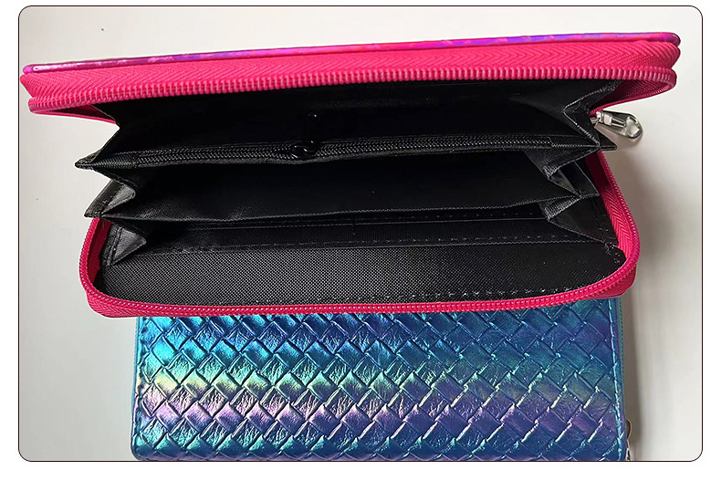 90g Weight Zipper Closure Type Clutch Bag Bags Type 1 Piece Quantity Daily Occasion PVC, Plastic, Nylon Material Plaid Pattern All Seasons Season Women's Gender Retro Style Square Shape Women's Plaid PVC Plastic Nylon Zipper Long Wallets