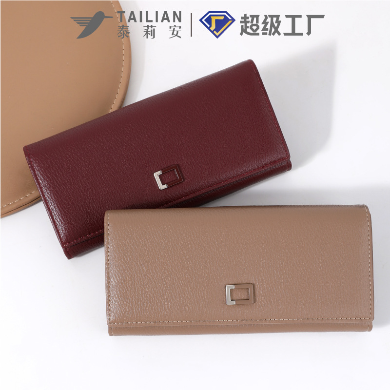 New Magnetic Buckle Large-Capacity Women's Long Wallet Cross-Border Versatile Portable Wallet Бумажник