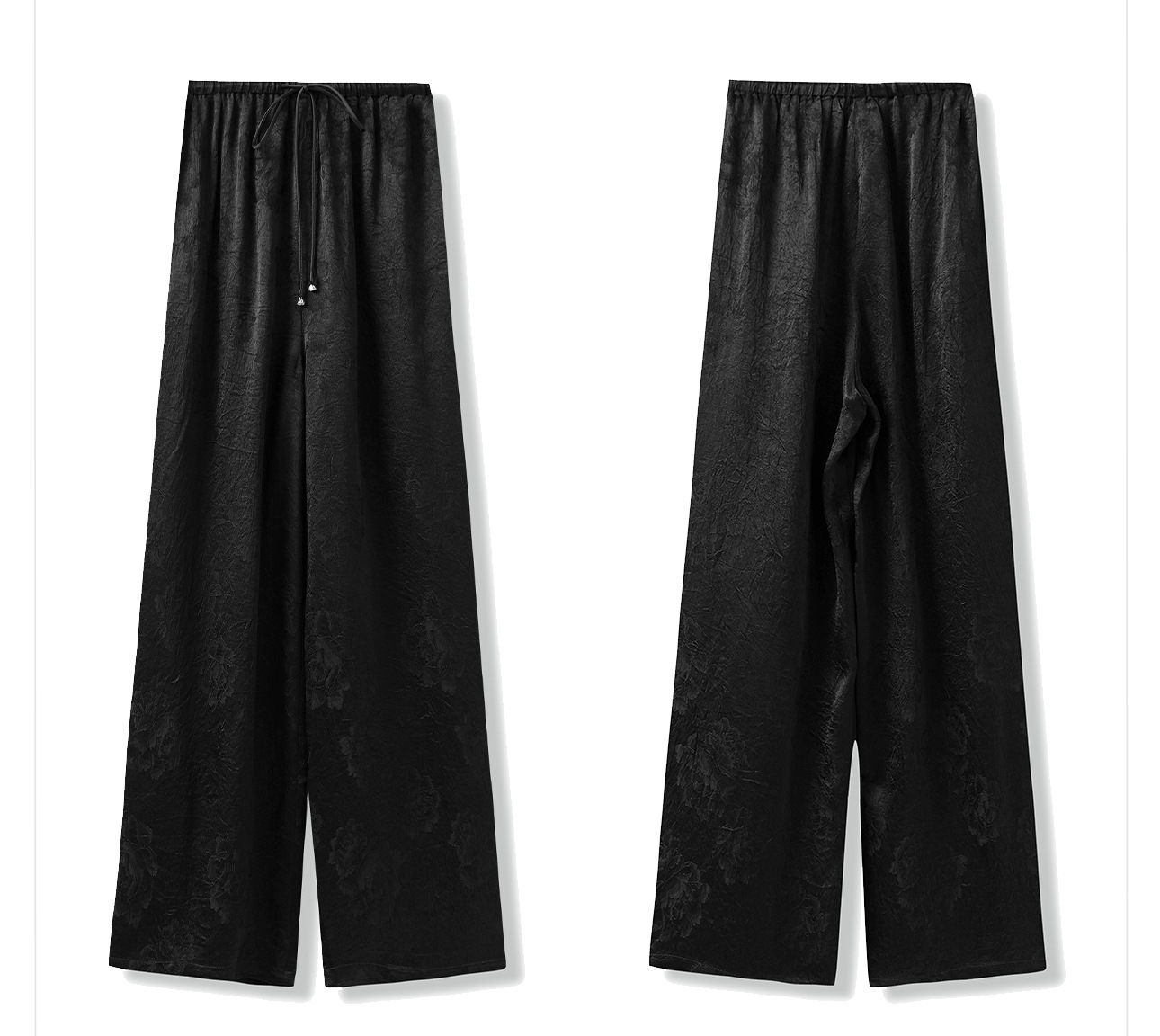 Quần culottes nữ ống rộng chất acetate phong cách Trung Quốc mới — Màu vàng, Màu hồng, Màu trắng chi tiết 19