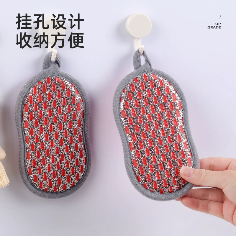 Baijiebu кухонная салфетка для мытья посуды, блок для чистки с двухсторонней щёткой, с микроволокном, волокнистая, магическая универсальная для кастрюль