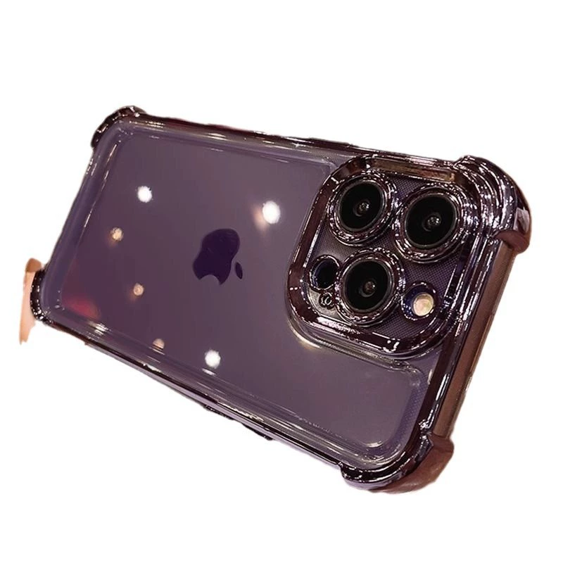 Чехол для телефона (Apple) iPhone 17/17 Pro Max — защита углов с воздушными подушками, гальванизированный прозрачный корпус