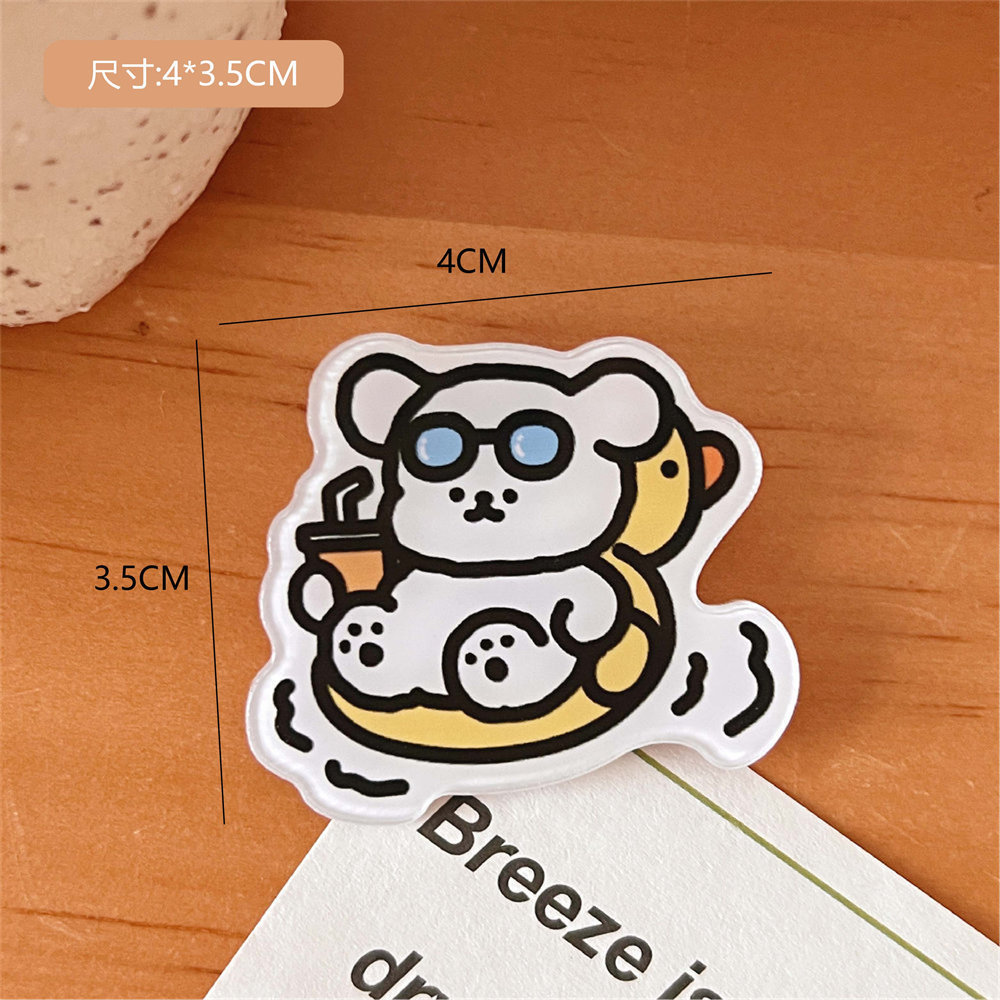 Tengyi original lindo de dibujos animados pequeño Capibara acrílico broche chica bolsa ropa decorativa pin insignia al por mayor