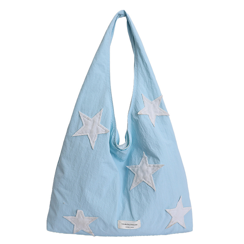 Bolsas coreanas de nicho nuevo chaleco de estrellas de nylon simple bolsas de compras bolsas de gran capacidad bolsas portátiles de mujer
