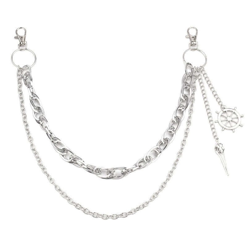 Fashionable metal accessory, pendant, trend trousers, European style