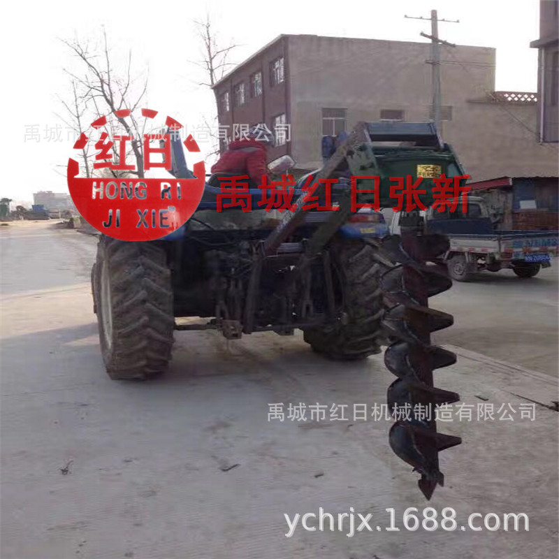植树挖坑机 供应禹城红日机械1W-500拖拉机悬挂挖坑机 打洞机现货