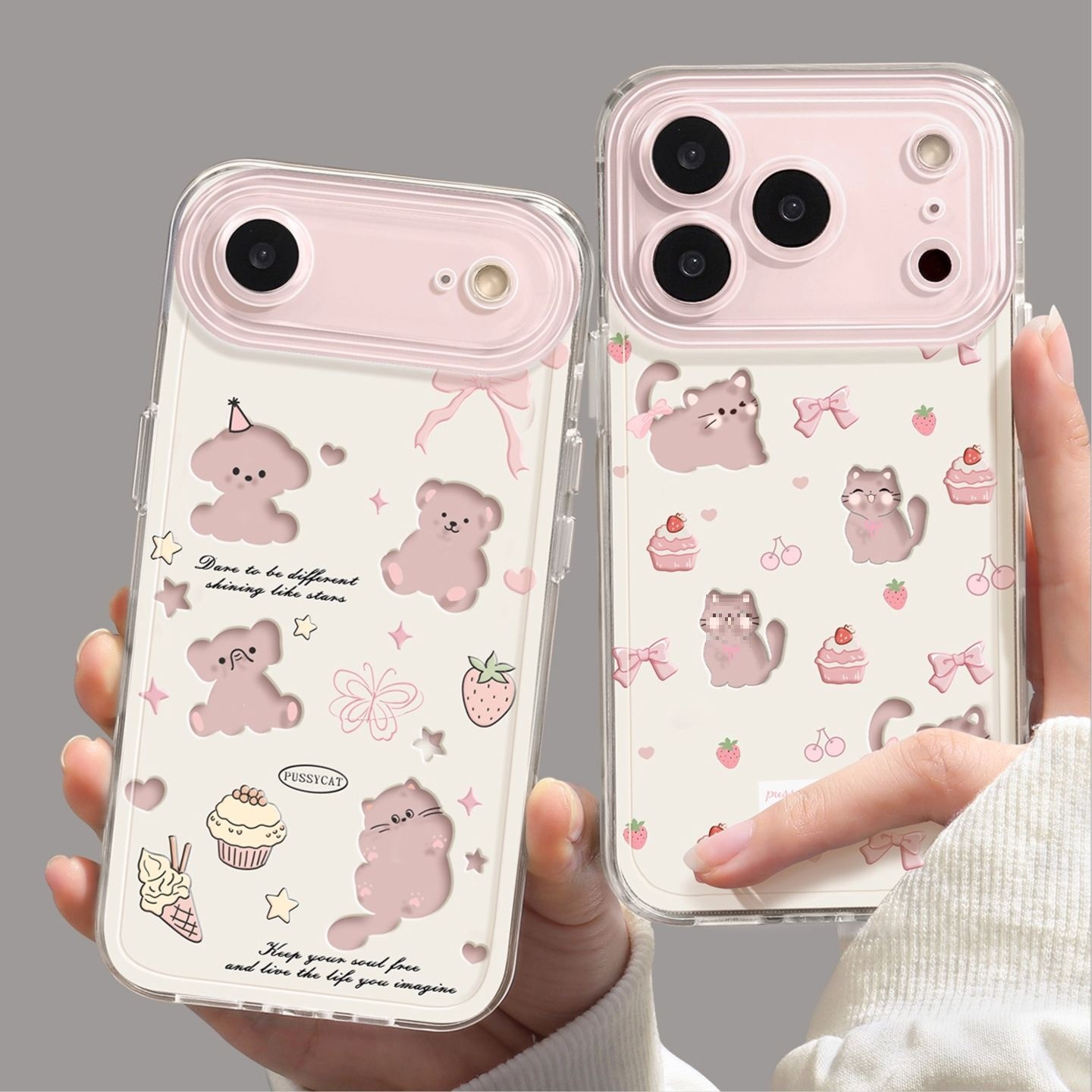 Cartoon Bear Suitable for Apple 16Pro Mobile Phone Case New Iphone15Promax Cartoon 13 Stylish 14/17