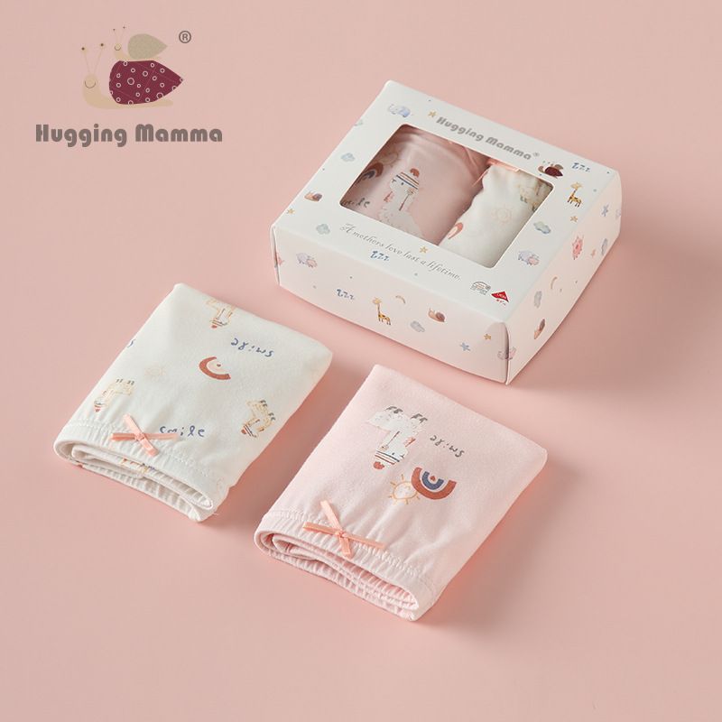 Underwear 2021 Girls Spring and Summer Underwear 0-14 Years Old Middle and Big Children's Four-Corner Shorts Modal Cotton Boxer Briefs