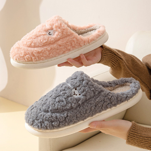 Non-slip cotton slippers for women, winter  new model, indoor home warming, home use, autumn and winter plush slippers for men