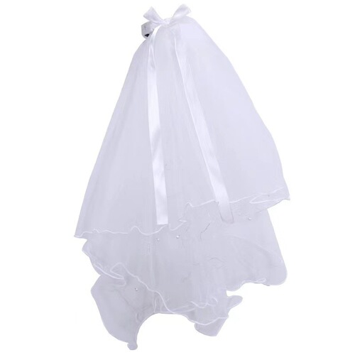 Luminous veil double-decker night market stall artifact internet celebrity photo props bride proposal wedding certificate headwear wholesale