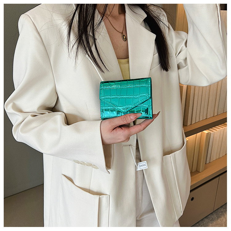 Streetwear Style Square Shape Women's Solid Color Pu Leather Magnetic Buckle Wallets