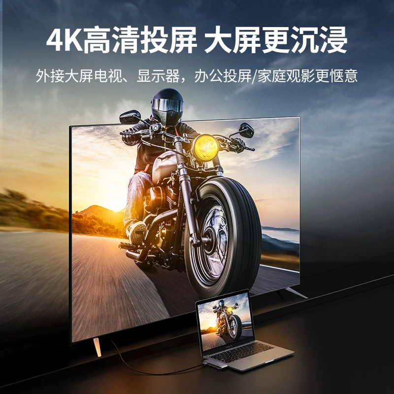 Удлинитель Type-C от绿联 с несколькими интерфейсами USB и HDMI, совместимый с Apple Air