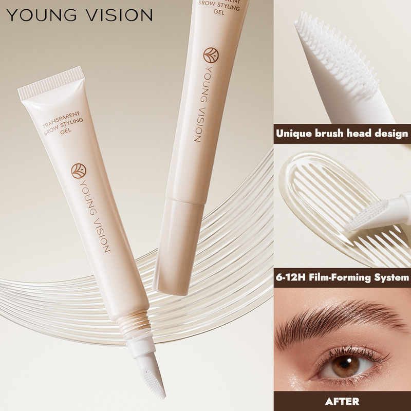 YOUNG VISION 透明定型眉胶啫喱 细长软管便携硅胶刷头较立体塑形|undefined