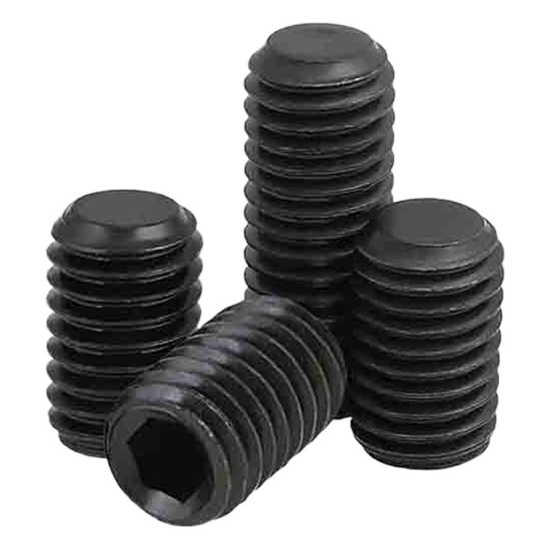 4,8 класса шестиугольный плоский крепкий винт GB77 углеродистая сталь черный безголовый винт M3-M24