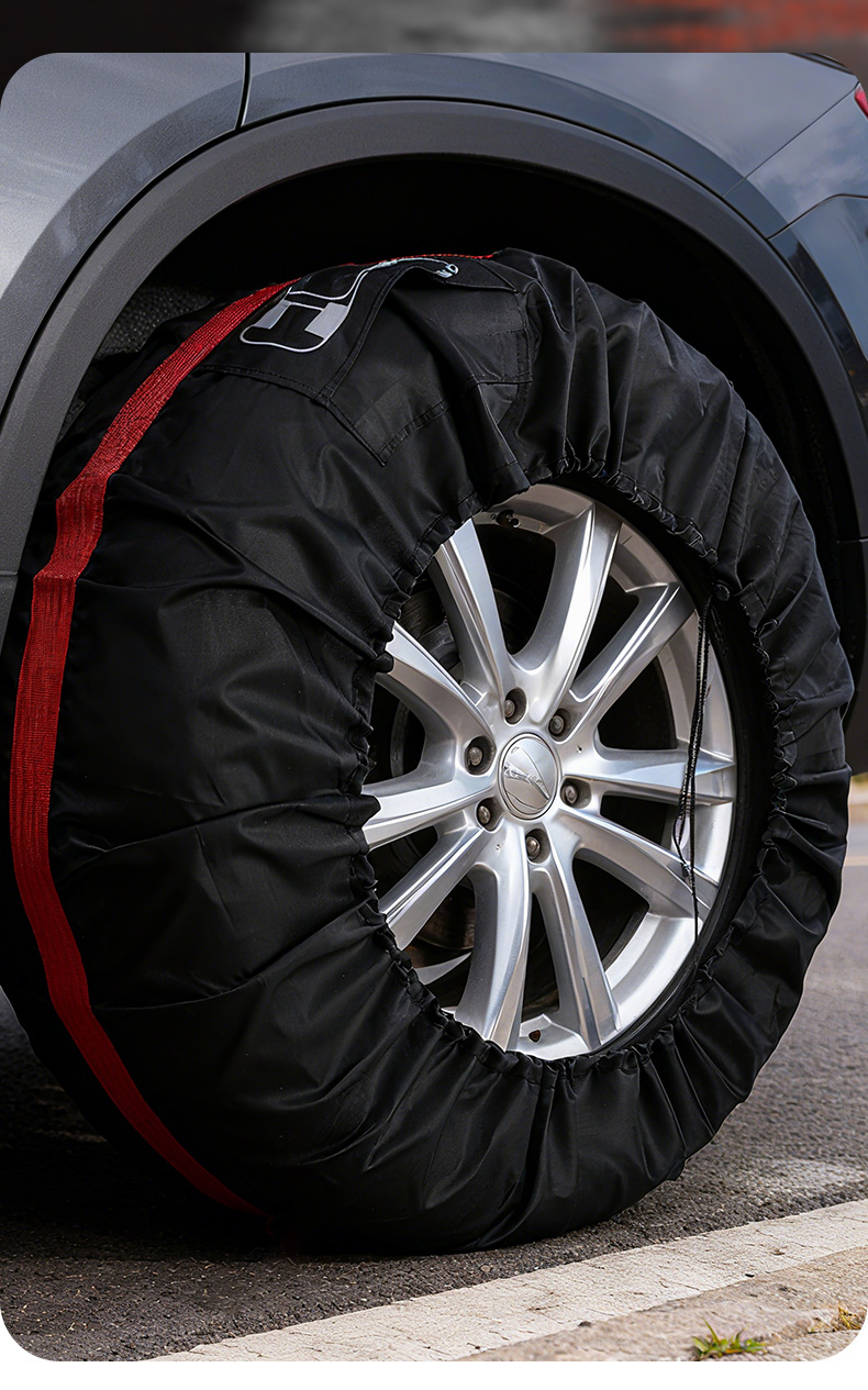 Cross-Border Hot Selling 190t Polyester Taffeta Tire Cover Car Spare Tire Cover Snow Tire Storage Bag Wheel Cover Protective Cover