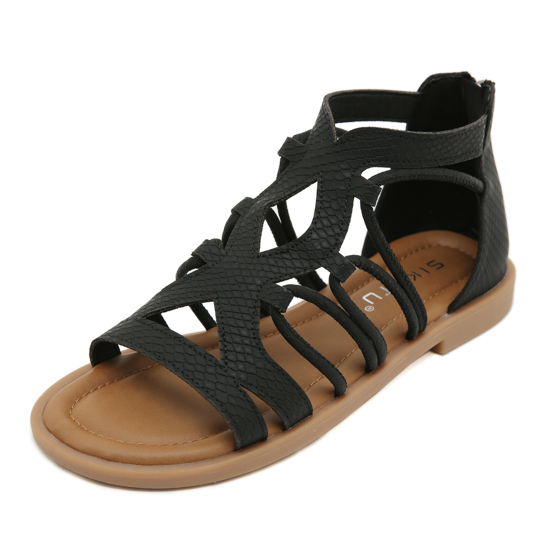 K9001 - 16 nuevo transfronterizo primavera / verano 2025 zapatos de lazos romanos con suela suave sandalias suaves cómodas para mujeres