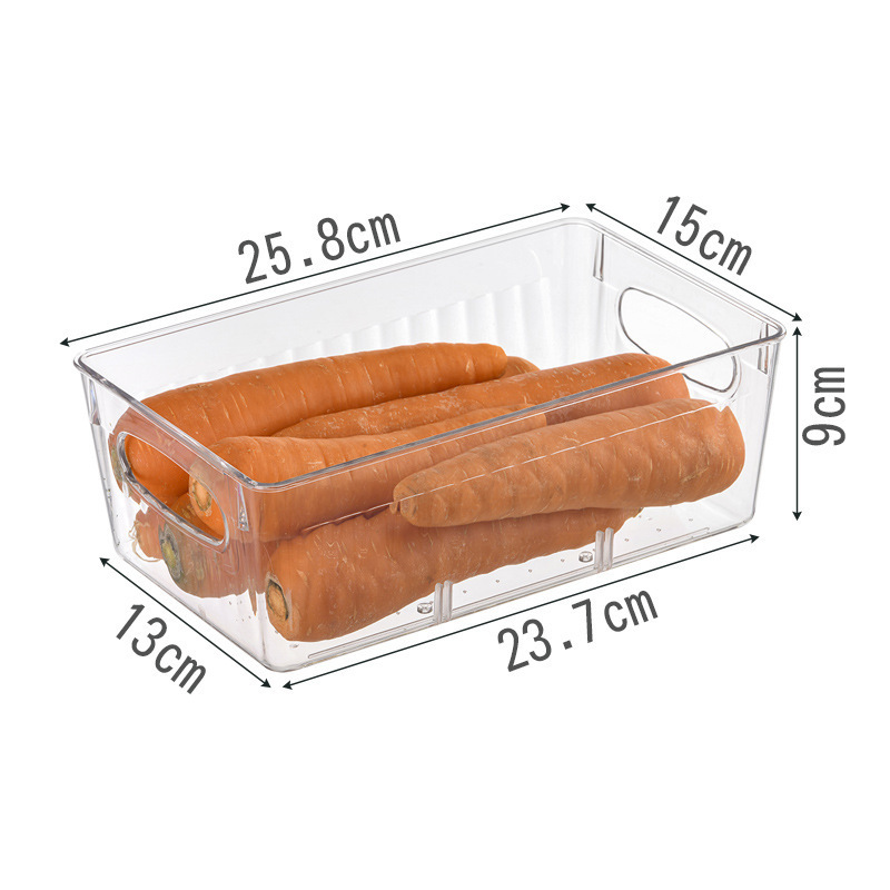 Pet冷蔵庫の収納ケースには、デスクトップの大型食品整理ケースの透明な長方形の保冷ケースのプラスチック収納ケースを重ねることができる|undefined
