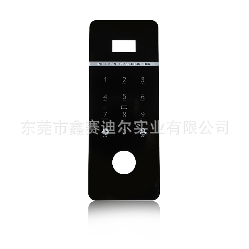 亚克力面板cnc精雕切割丝印pc背胶电子门锁按键面板门禁卡智能板