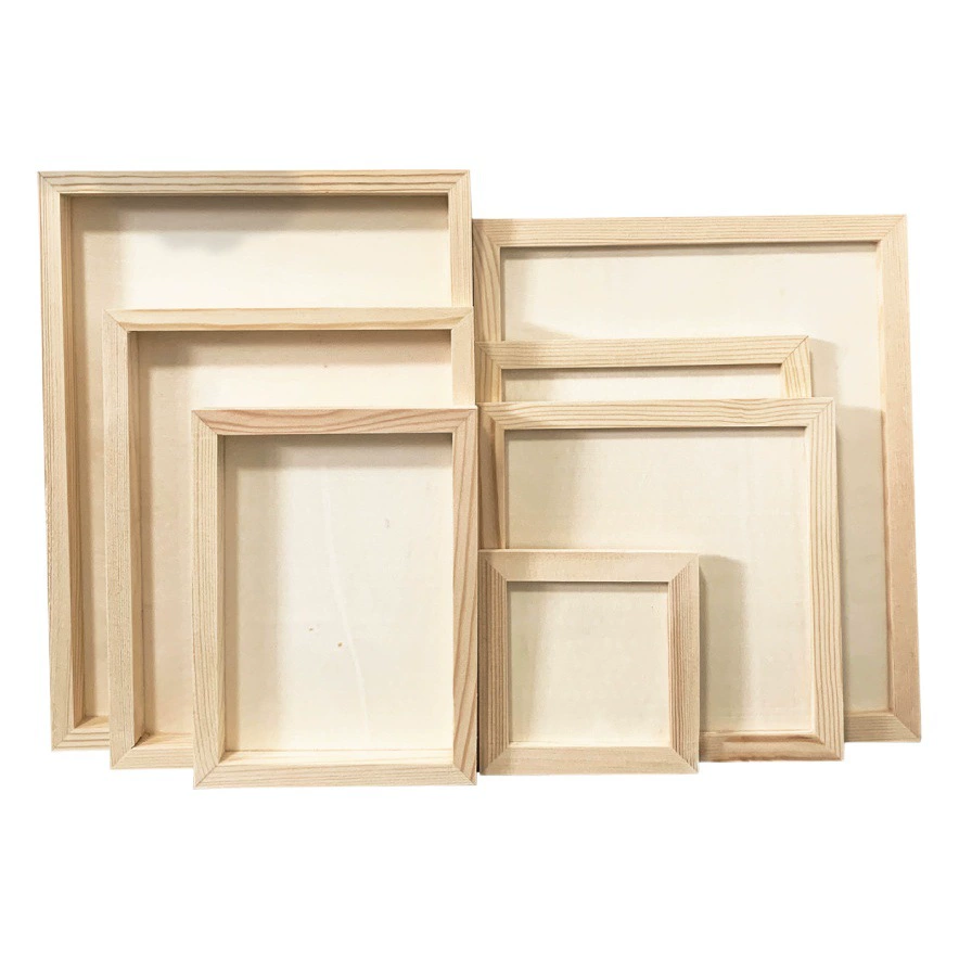 DIY глиняная рамка для рисования детей ручной работы деревянная рамка для рисования соснового дерева из массива глины для рисования цветной грязи полые рамки для фотографий оптом