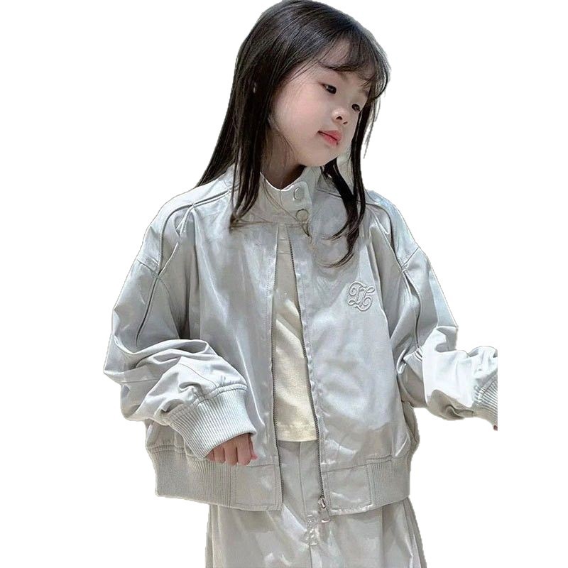 女童春装套装2025新款洋气时髦儿童运动衣服帅气大童外套半身裙潮|undefined