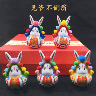 Creative old Beijing rabbit ceramic little rabbit tumbler decoration Chinese style overseas gift tourist souvenir
