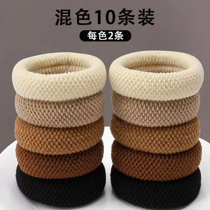 alta elasticidad duradera engrosada temperamento cabello de cola de caballo de cabello de correa de goma