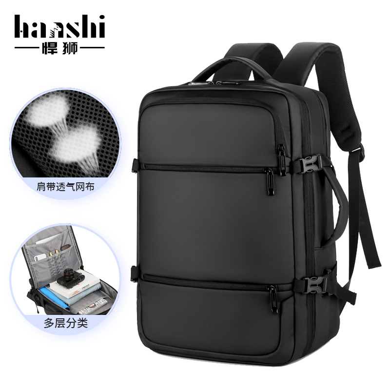 Mochila de negocios para hombre, estilo transfronterizo, mochila de viaje de alta gama, mochila impermeable de gran capacidad para computadora.