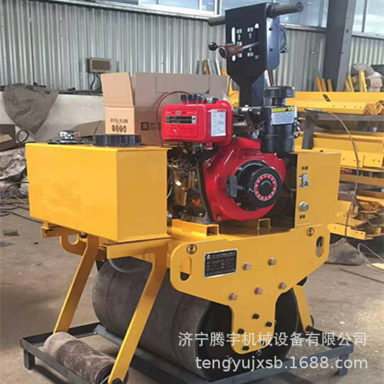 可出口外贸手扶式单钢轮压路机柴油700C压路机600型手扶式压路机
