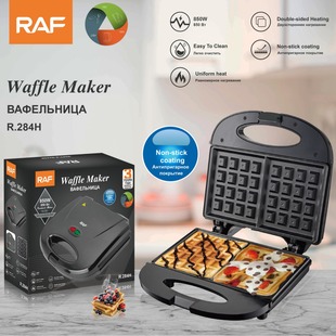 Raf European Standard British Standard Australian Standard Household Double-Sided Heating Sandwich Machine Multi-Functional Grilled Steak Waffle Breakfast Machine
