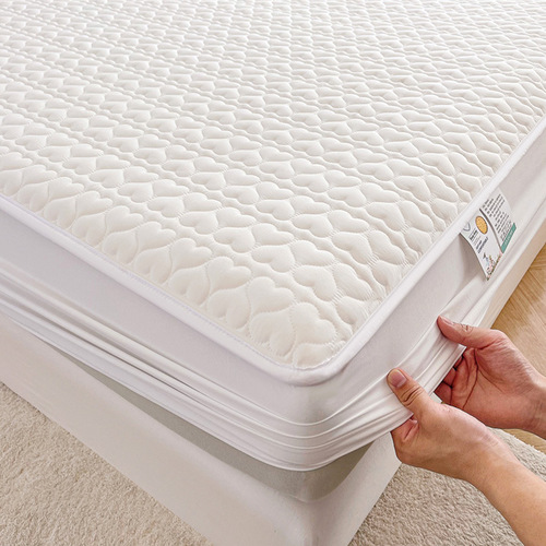 Three-piece waterproof quilted bed sheet set, Class A antibacterial diaper mattress protector plus cotton dustproof bed cover, 3-piece set