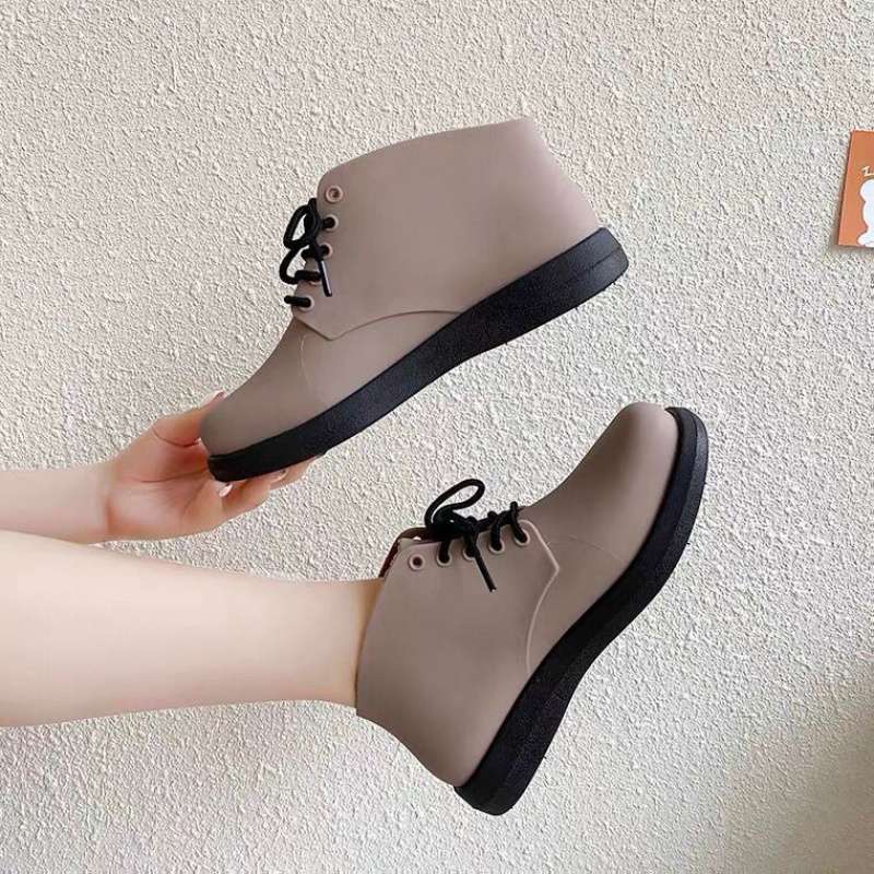 여성용 한국형 트렌디 레인부츠, 다용도 미끄럼 방지 레인부츠, 짧은 튜브 주방 세차 작업화, 고무신, 로우탑 방수화