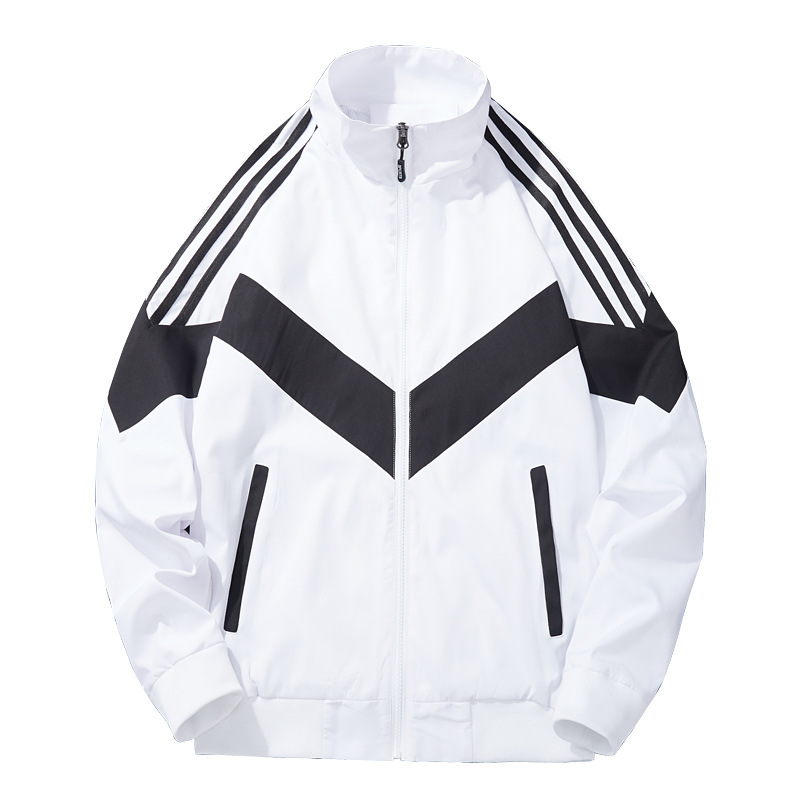Primavera y otoño nueva moda deportiva de moda hombre cardigan chaqueta de cuello vertical moda deportiva casual chaqueta suelta chaqueta