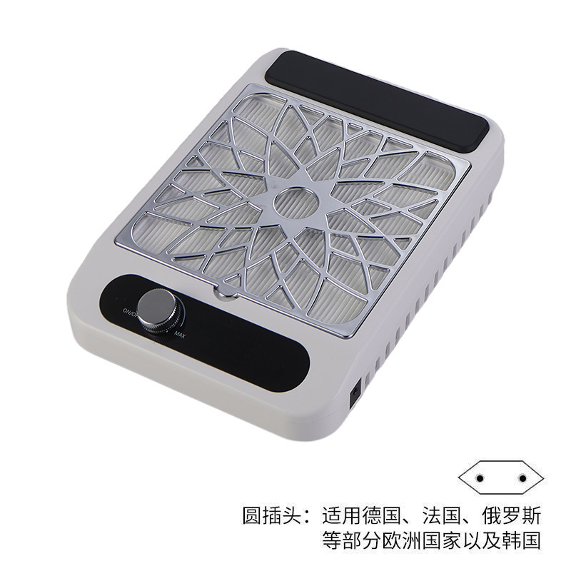 aspirador de uñas de alta potencia silenciosa succión gran aspirador de escritorio ajustable de velocidad con pantalla de filtro herramienta de manicura