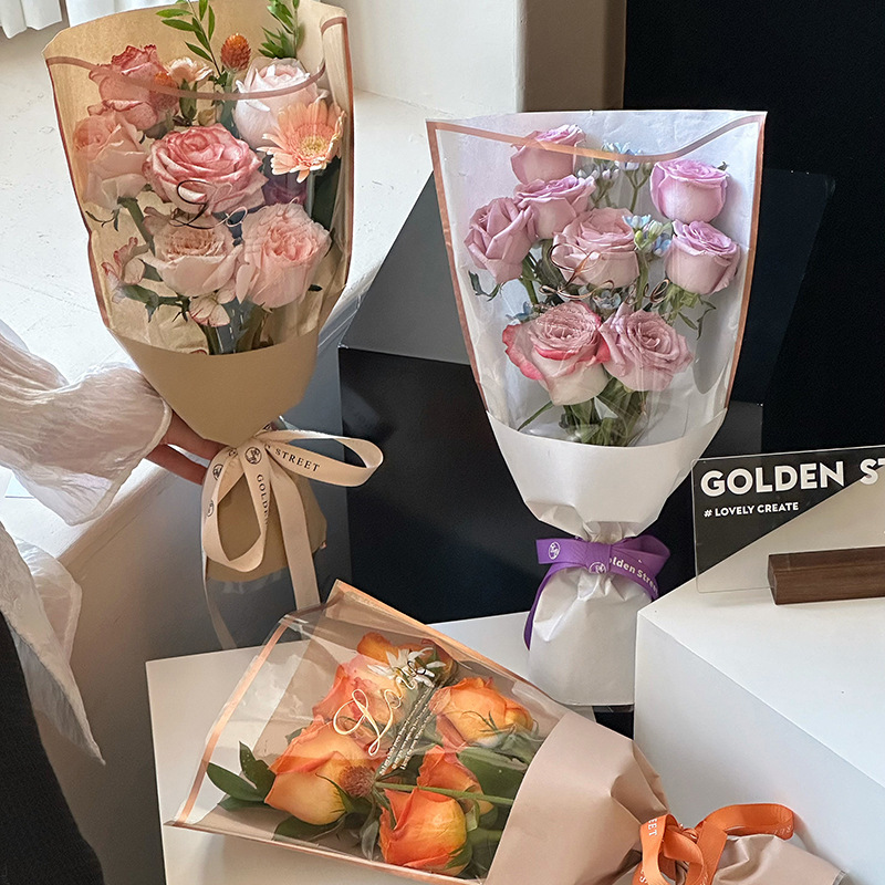 Huaxi Qixi Día de San Valentín estampado AMOR bolsas de flores bolsas