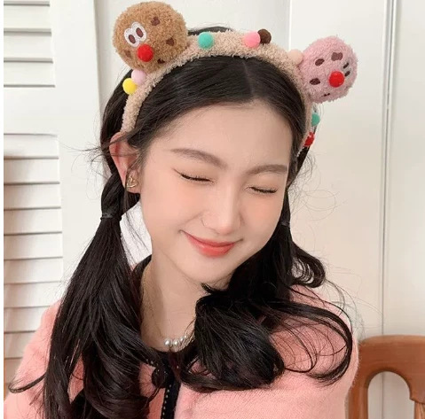 卡通洗脸专用发箍女2025新款毛绒头箍压发化妆可爱发卡束发带头饰|undefined